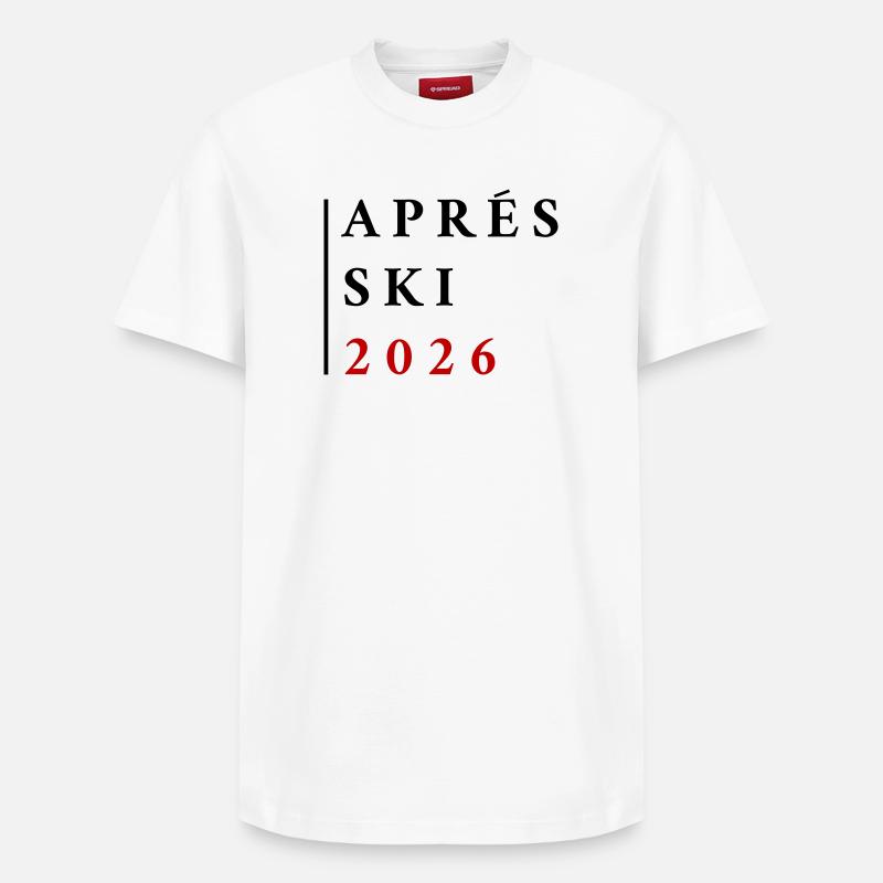 Après-ski 2026 - T-shirt unisexe décontracté en coton Supima – de SPREAD - blanc
