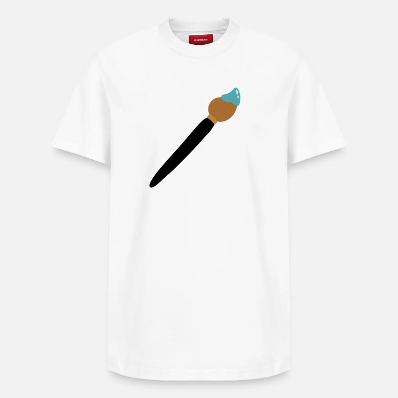 pinceau - T-shirt unisexe décontracté en coton Supima – de SPREAD - blanc