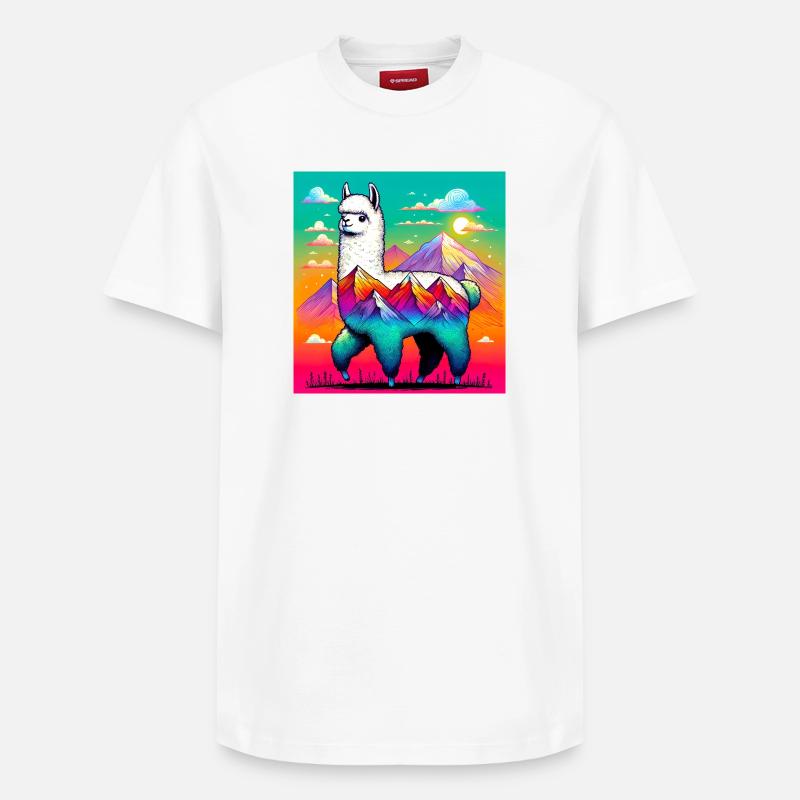 Alpaka - Relaxed Unisex Supima Cotton T-Shirt – von SPREAD - Weiß