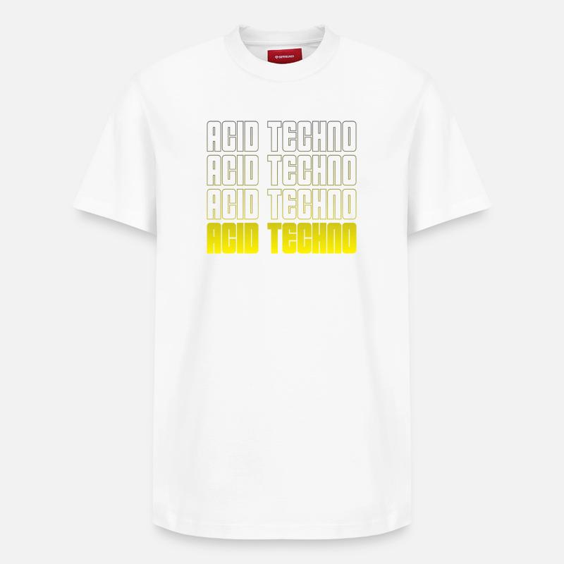 Acid Techno Répétition Dégradé - T-shirt unisexe décontracté en coton Supima – de SPREAD - blanc