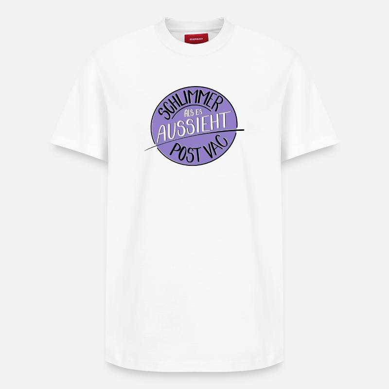 Schlimmer als es aussieht, Post Vac - Relaxed Unisex Supima Cotton T-Shirt – von SPREAD - Weiß