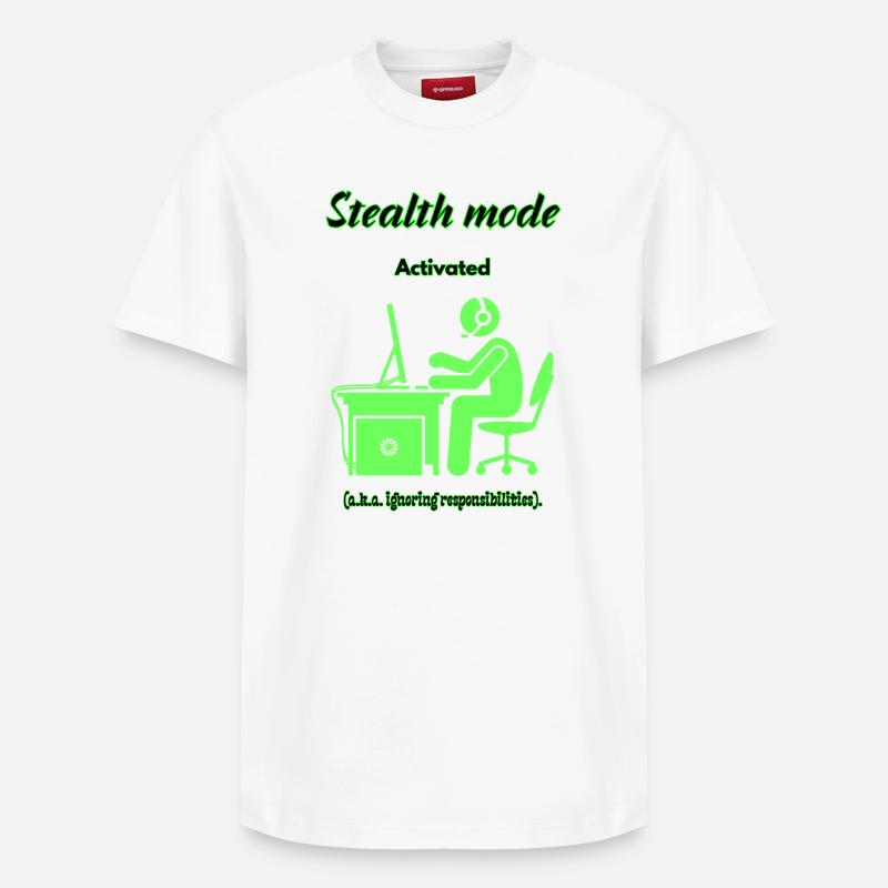 Mode furtif actif - T-shirt unisexe décontracté en coton Supima – de SPREAD - blanc