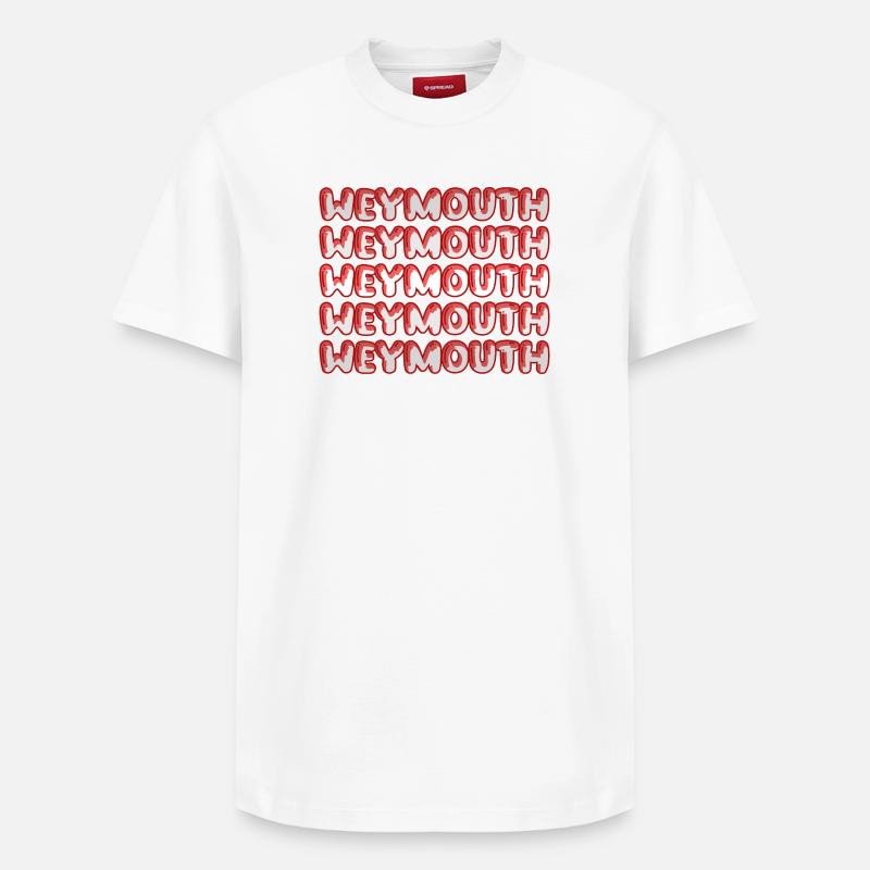Weymouth comme un voyage - T-shirt unisexe décontracté en coton Supima – de SPREAD - blanc