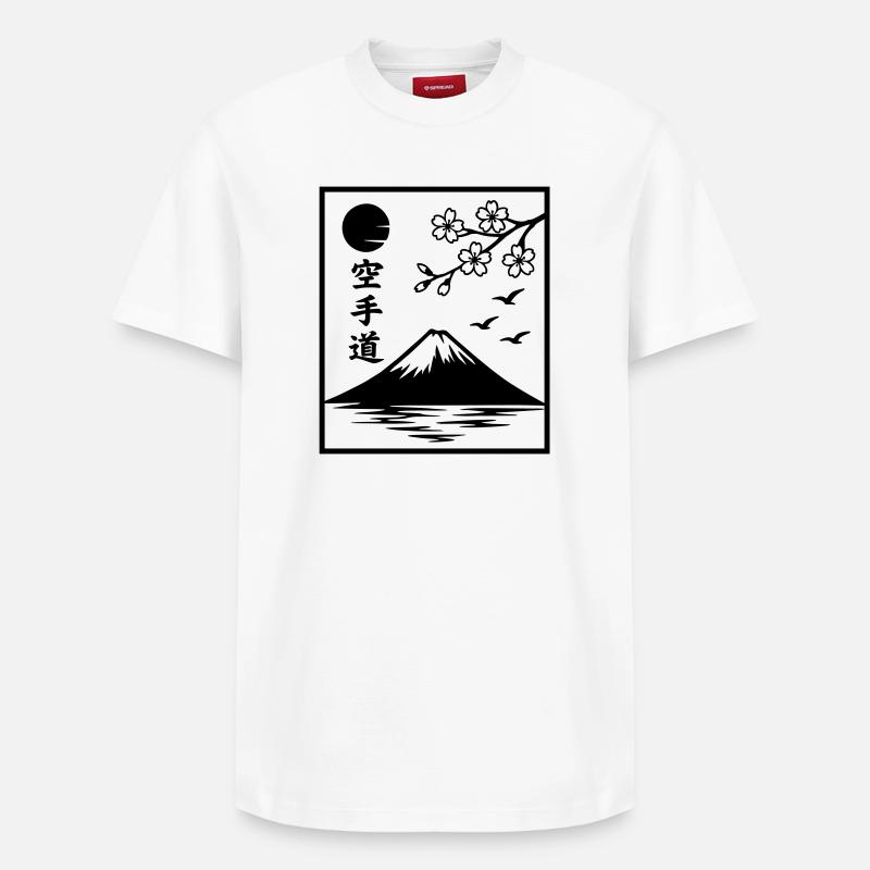 Katate Paysage - T-shirt unisexe décontracté en coton Supima – de SPREAD - blanc