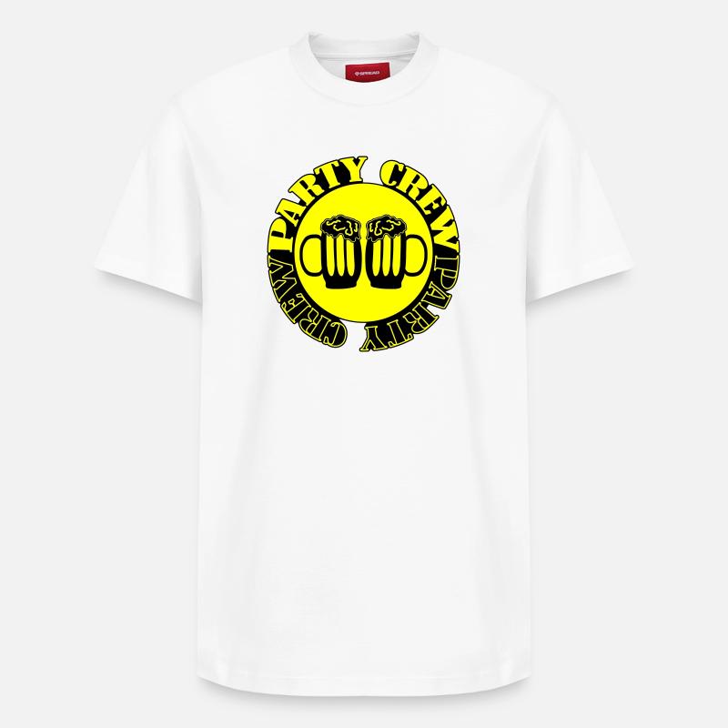 Bière Party Crew - T-shirt unisexe décontracté en coton Supima – de SPREAD - blanc