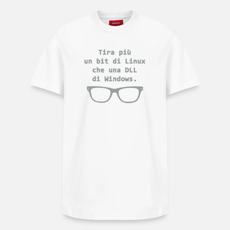 Linux - Relaxed Unisex Supima Cotton T-Shirt – by SPREAD - white