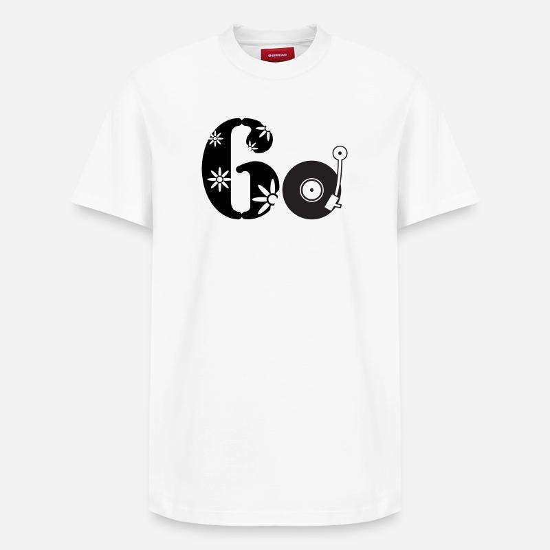60er Sechzigster Sixties 60. - Relaxed Unisex Supima Cotton T-Shirt – von SPREAD - Weiß