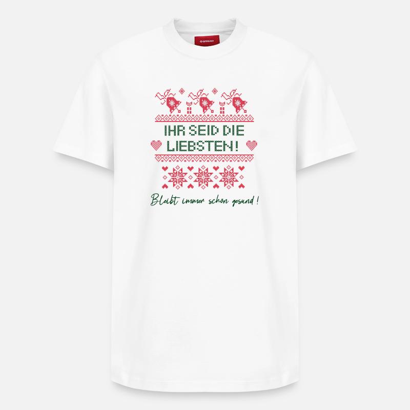 Noël - T-shirt unisexe décontracté en coton Supima – de SPREAD - blanc