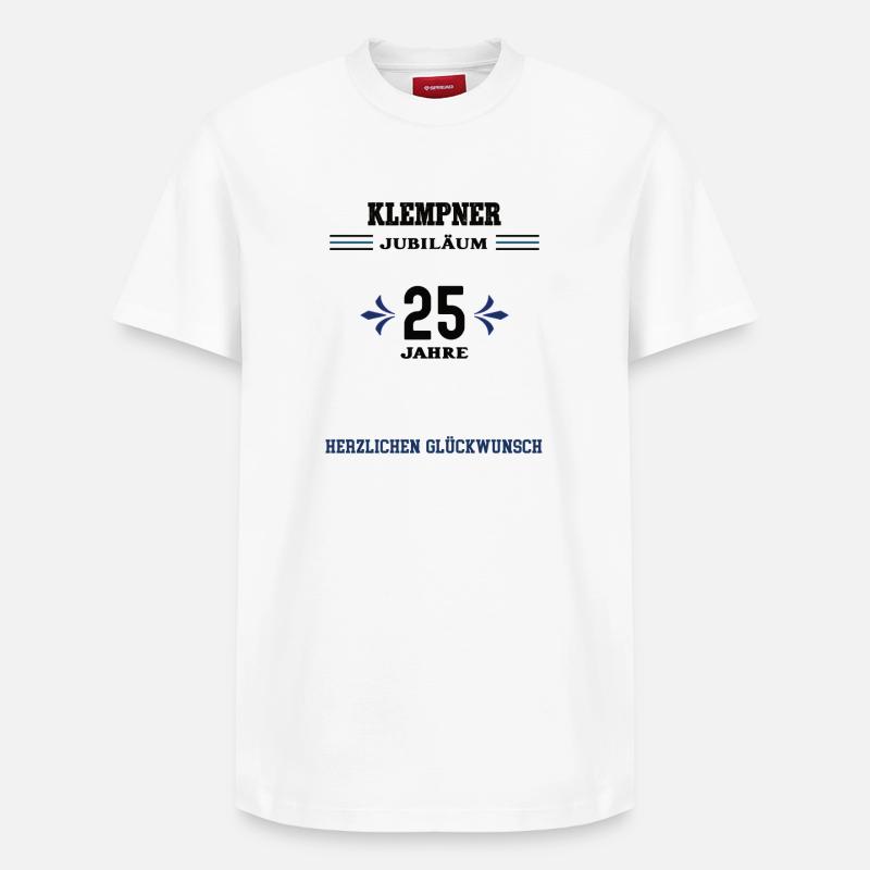 Plombier 25e anniversaire 25e anniversaire - T-shirt unisexe décontracté en coton Supima – de SPREAD - blanc