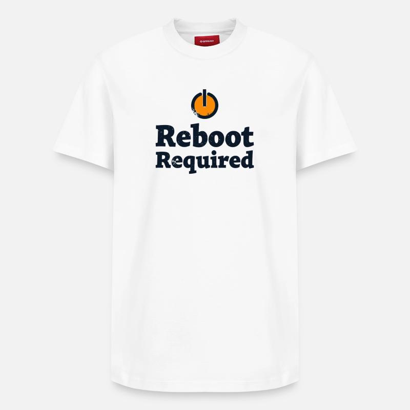 REDÉMARRAGE REQUIS Redémarrage requis - T-shirt unisexe décontracté en coton Supima – de SPREAD - blanc