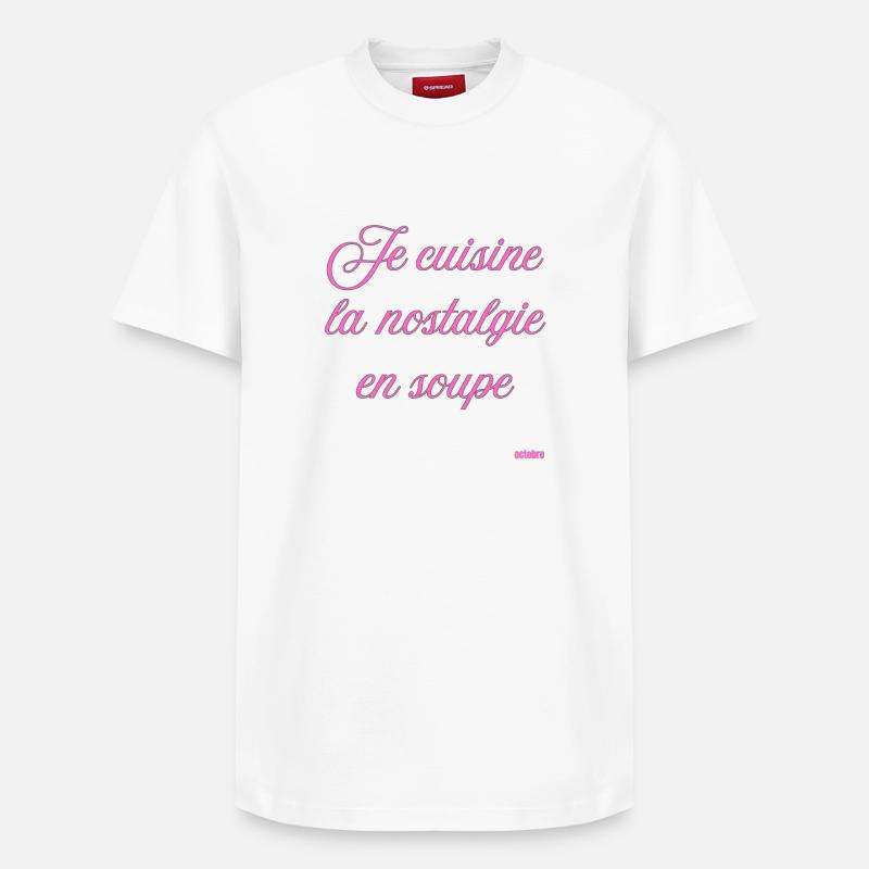Cuisine Nostalgie en Soupe - T-shirt unisexe décontracté en coton Supima – de SPREAD - blanc