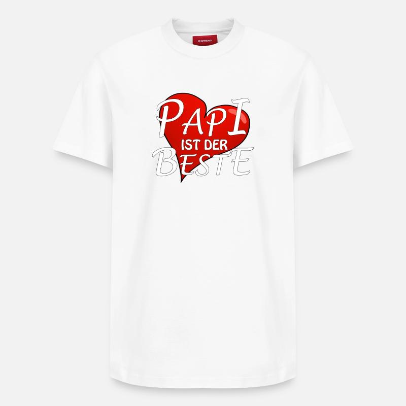 PAPA EST LE MEILLEUR - T-shirt unisexe décontracté en coton Supima – de SPREAD - blanc