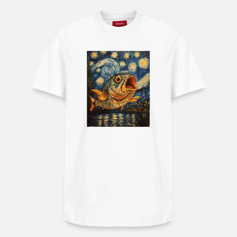 Carpe style Van Gogh - T-shirt unisexe décontracté en coton Supima – de SPREAD - blanc