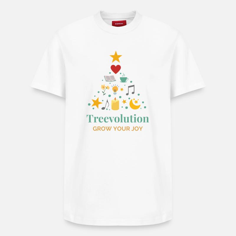 Treevolution Growing Joy - Relaxed Unisex Supima Cotton T-Shirt – by SPREAD - white
