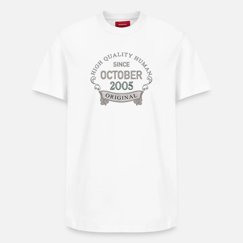 Since_October_2005 - Relaxed Unisex Supima Cotton T-Shirt – von SPREAD - Weiß