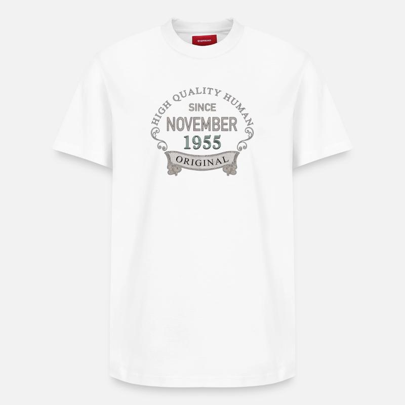 Since_November_1955 - T-shirt unisexe décontracté en coton Supima – de SPREAD - blanc