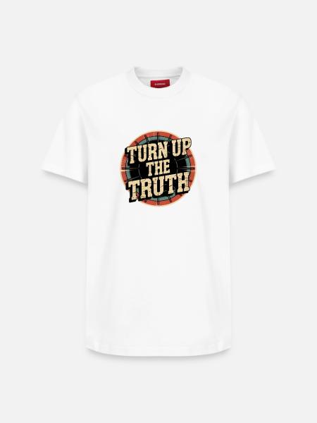 Retro Grunge – Montez la vérité - T-shirt unisexe décontracté en coton Supima – de SPREAD - blanc