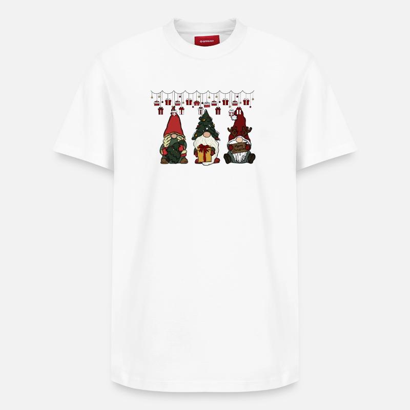 Noël des gnomes - T-shirt unisexe décontracté en coton Supima – de SPREAD - blanc
