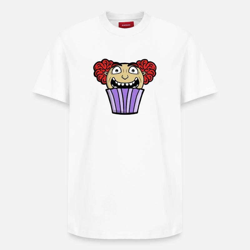 Clown cupcake effrayant - T-shirt unisexe décontracté en coton Supima – de SPREAD - blanc