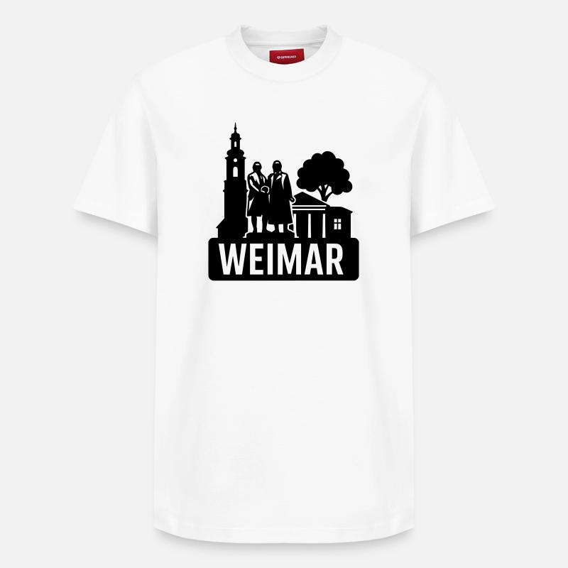 Weimar, Thuringia - Relaxed Unisex Supima Cotton T-Shirt – by SPREAD - white