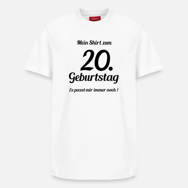 Passt seit 20 - Relaxed Unisex Supima Cotton T-Shirt – von SPREAD - Weiß