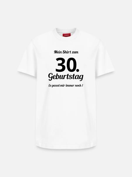 Passt seit 30 - Relaxed Unisex Supima Cotton T-Shirt – von SPREAD - Weiß