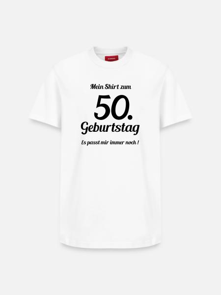 Passt seit 50 - Relaxed Unisex Supima Cotton T-Shirt – von SPREAD - Weiß