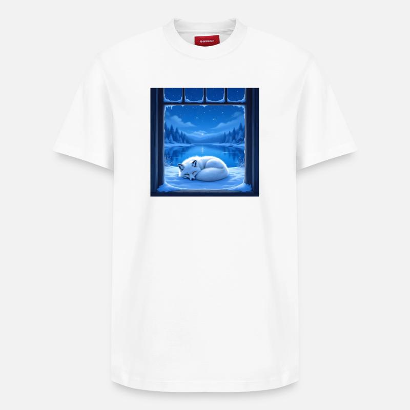Schneefuchs - Relaxed Unisex Supima Cotton T-Shirt – von SPREAD - Weiß