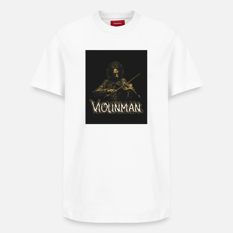Violoniste Dark Violin Power - T-shirt unisexe décontracté en coton Supima – de SPREAD - blanc