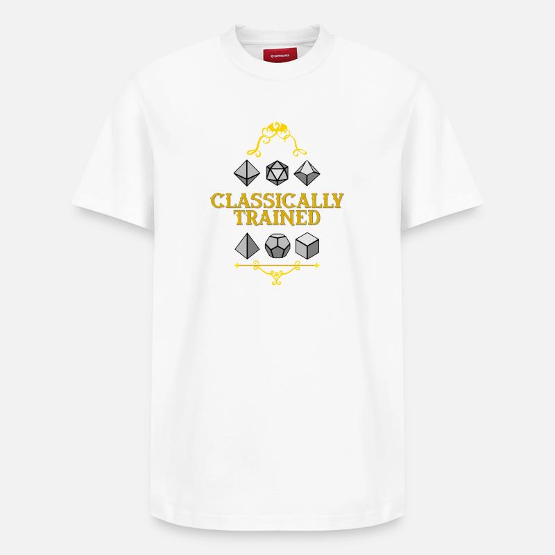 Classically Trained Dice Mastery - Relaxed Unisex Supima Cotton T-Shirt – by SPREAD - white