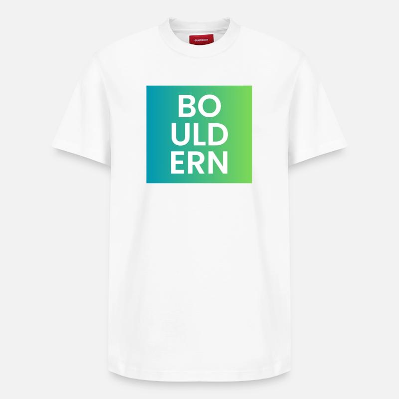 Bloc Dégradé Typo - T-shirt unisexe décontracté en coton Supima – de SPREAD - blanc