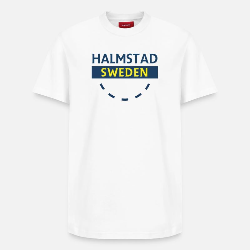 Halmstad Suède Signe Arc - T-shirt unisexe décontracté en coton Supima – de SPREAD - blanc