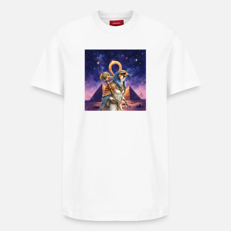 Pharao Krieger Vogel - Relaxed Unisex Supima Cotton T-Shirt – von SPREAD - Weiß