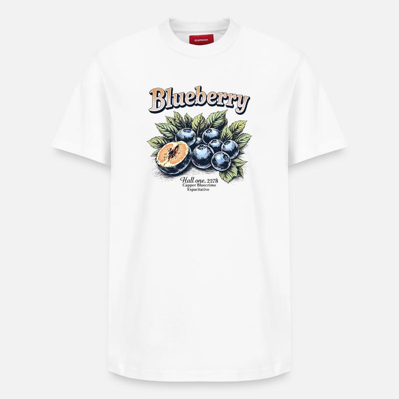 Bleuets millésimés - T-shirt unisexe décontracté en coton Supima – de SPREAD - blanc