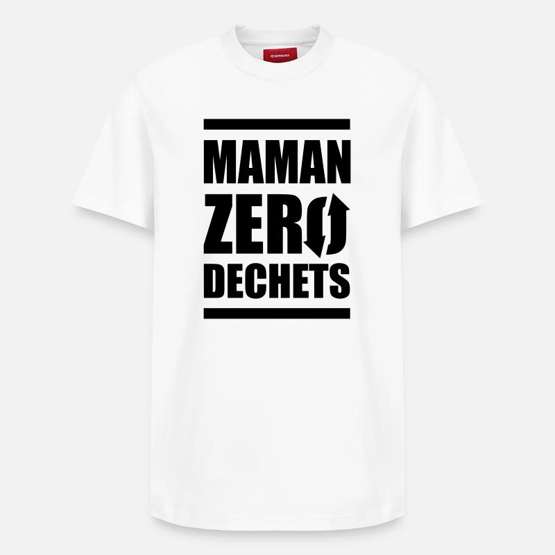 Maman zero dechets - T-shirt unisexe décontracté en coton Supima – de SPREAD - blanc