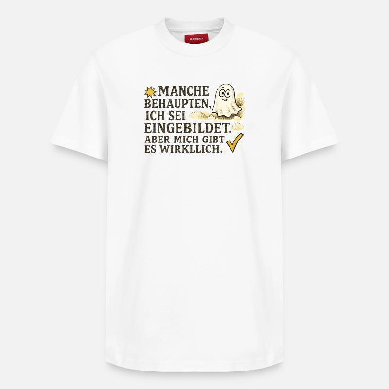Manche behaupten, ich sei eingebildet - Relaxed Unisex Supima Cotton T-Shirt – von SPREAD - Weiß