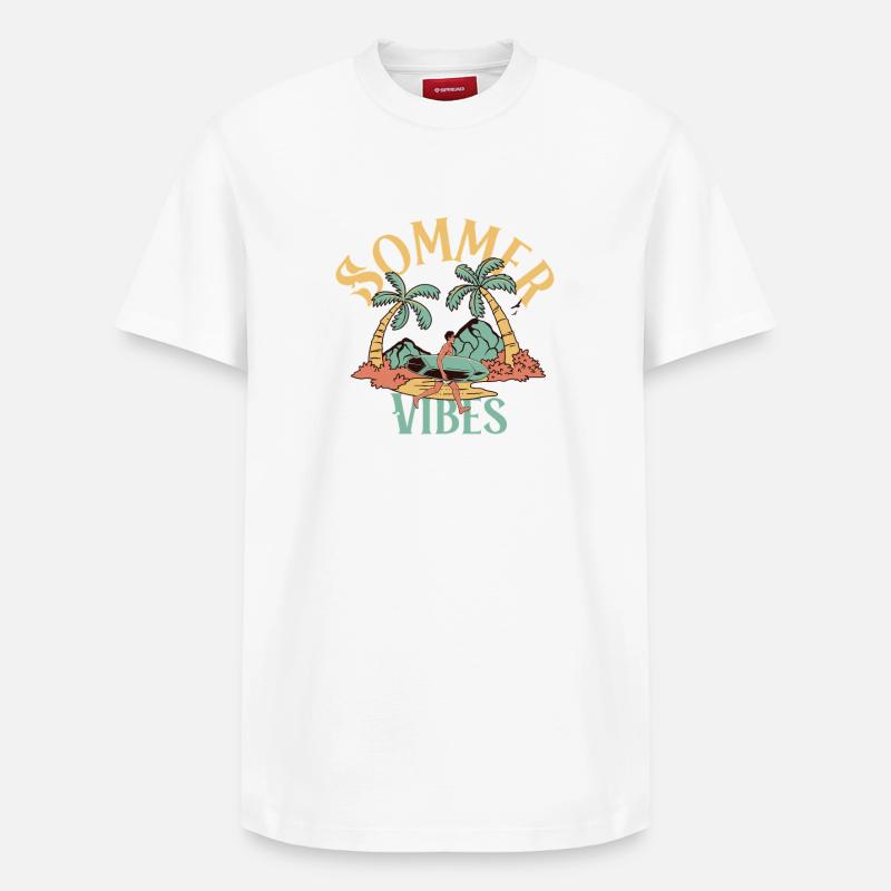 Ambiance estivale - T-shirt unisexe décontracté en coton Supima – de SPREAD - blanc