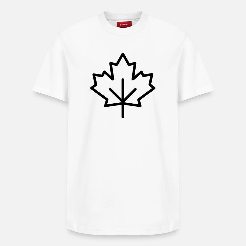 maple leaf - Relaxed Unisex Supima Cotton T-Shirt – by SPREAD - white