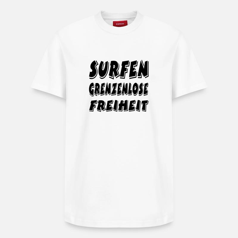Surf - T-shirt unisexe décontracté en coton Supima – de SPREAD - blanc