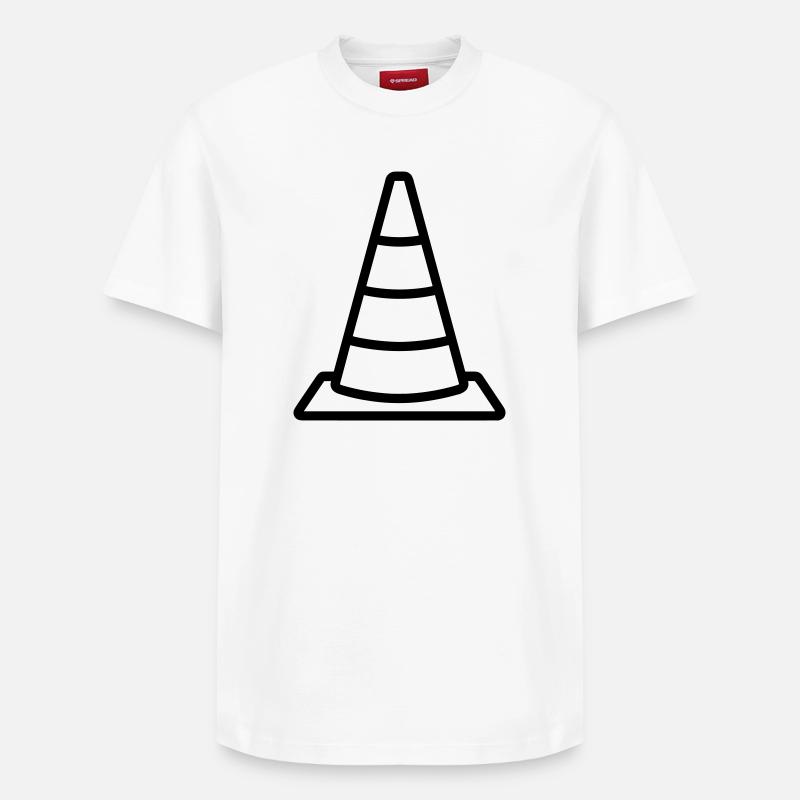 cône de signalisation - T-shirt unisexe décontracté en coton Supima – de SPREAD - blanc