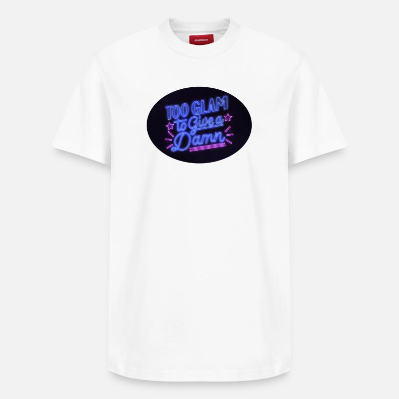 Neon Glamour Statement - Relaxed Unisex Supima Cotton T-Shirt – von SPREAD - Weiß