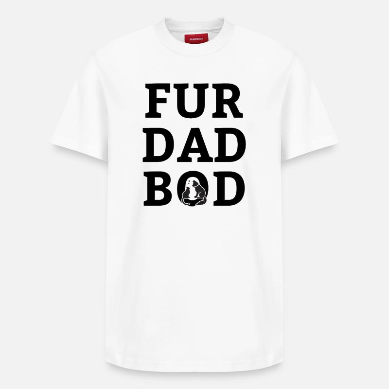 Pour Dad Bod - T-shirt unisexe décontracté en coton Supima – de SPREAD - blanc