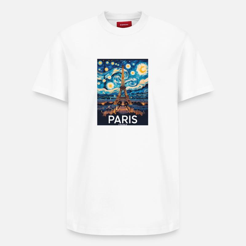 Paris - T-shirt unisexe décontracté en coton Supima – de SPREAD - blanc