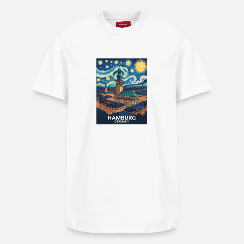 Hambourg - T-shirt unisexe décontracté en coton Supima – de SPREAD - blanc