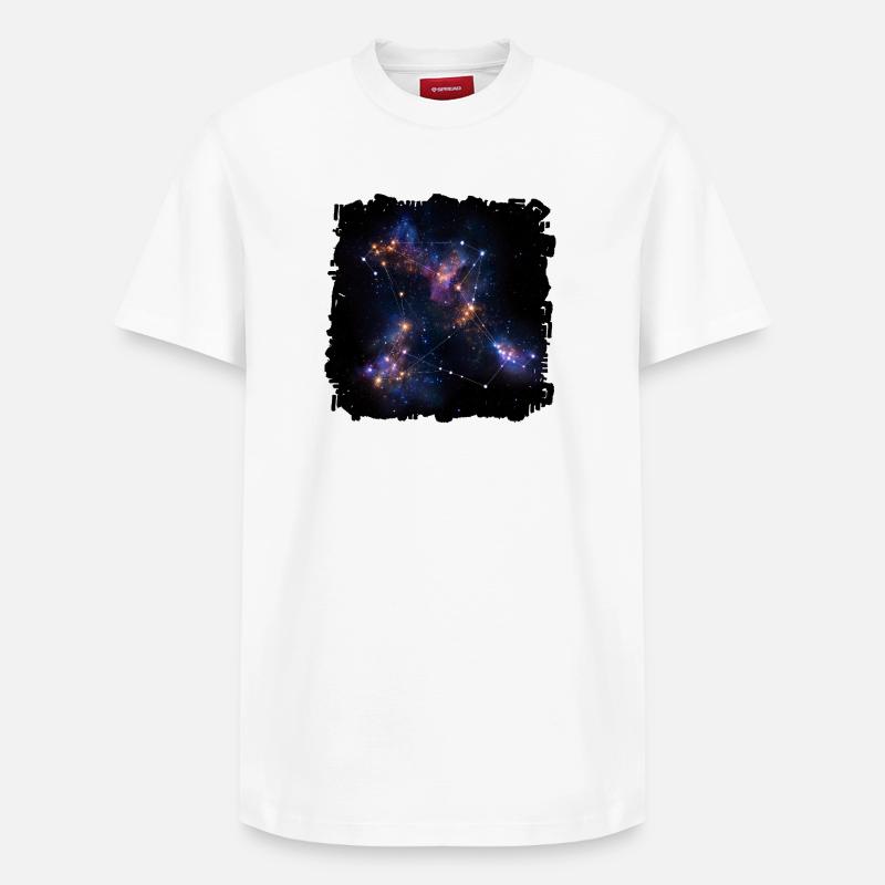 Constellation de la toile stellaire - T-shirt unisexe décontracté en coton Supima – de SPREAD - blanc