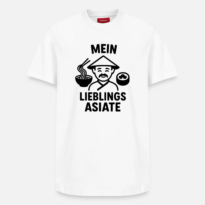 Plat asiatique préféré - T-shirt unisexe décontracté en coton Supima – de SPREAD - blanc