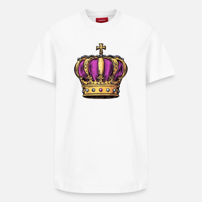 Couronne - T-shirt unisexe décontracté en coton Supima – de SPREAD - blanc