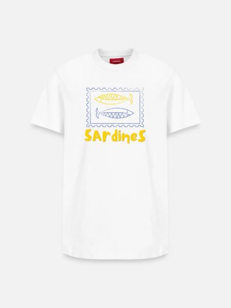 Sardine can - Relaxed Unisex Supima Cotton T-Shirt – by SPREAD - white
