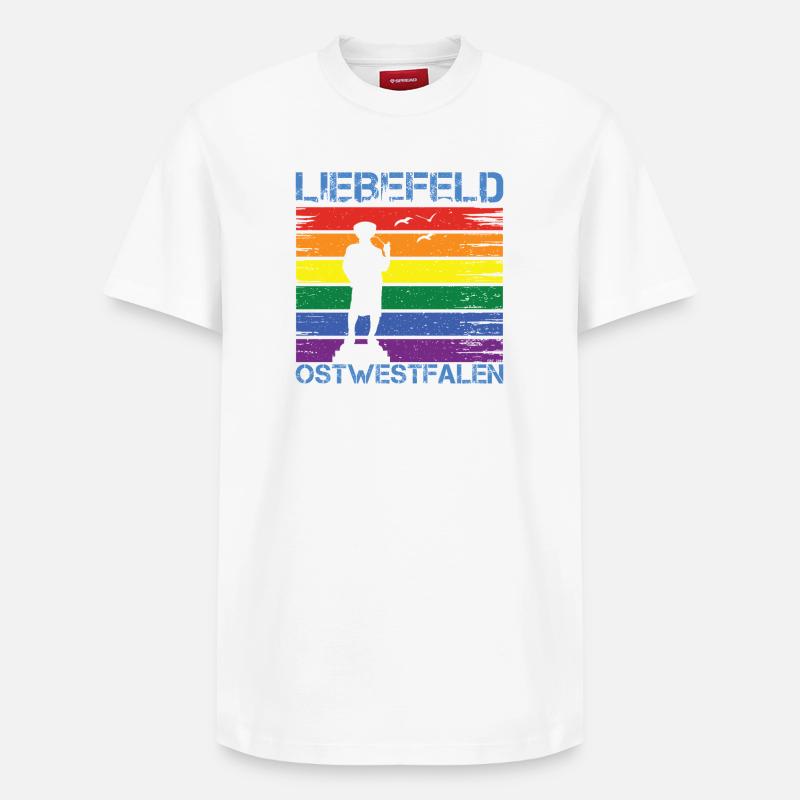 Liebefeld ❤ Leineweber PRIDE - Relaxed Unisex Supima Cotton T-Shirt – von SPREAD - Weiß