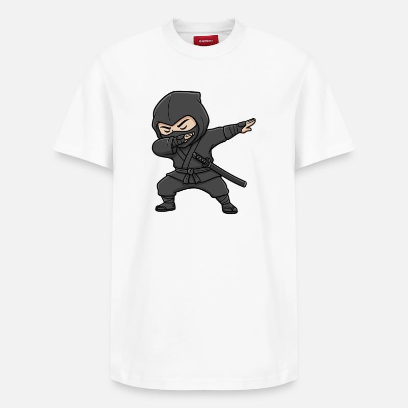 Dab ninja drôle - T-shirt unisexe décontracté en coton Supima – de SPREAD - blanc